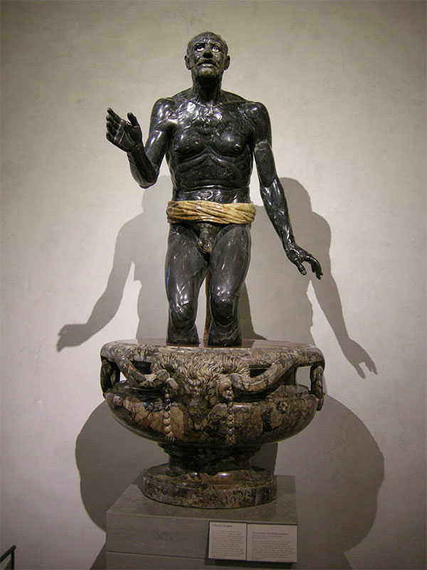 Bức tượng Seneca Morente trong lá bài The Hermit Tyldwick Tarot - Ẩn Sĩ trong Tyldwick Tarot