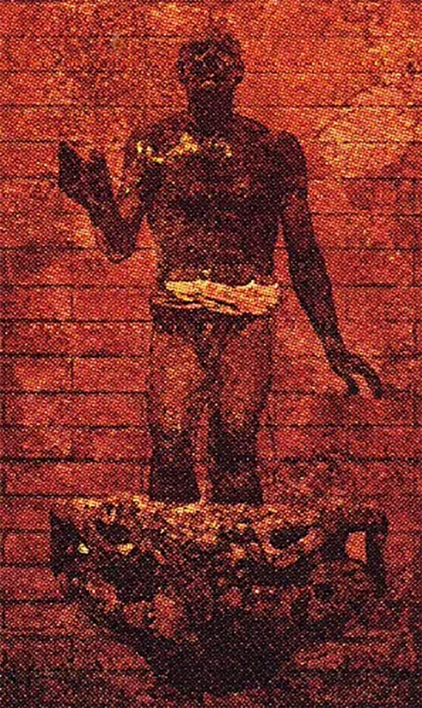 Bức tượng trong lá bài The Hermit Tyldwick Tarot - Ẩn Sĩ trong Tyldwick Tarot