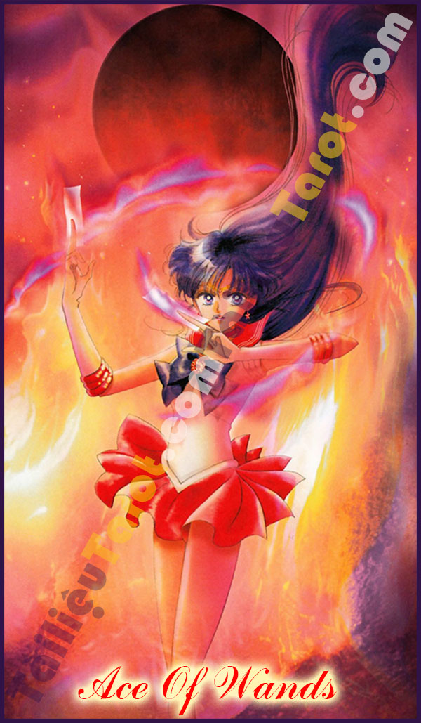 Ace Of Wands - Sailor Moon Tarot made by TailieuTarot.com