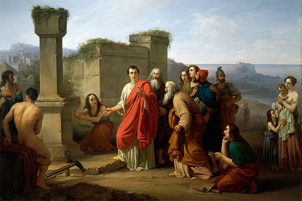 Bức tranh về Thanh gươm của Damocles - Triết lý đạo đức của người La Mã về hạnh phúc