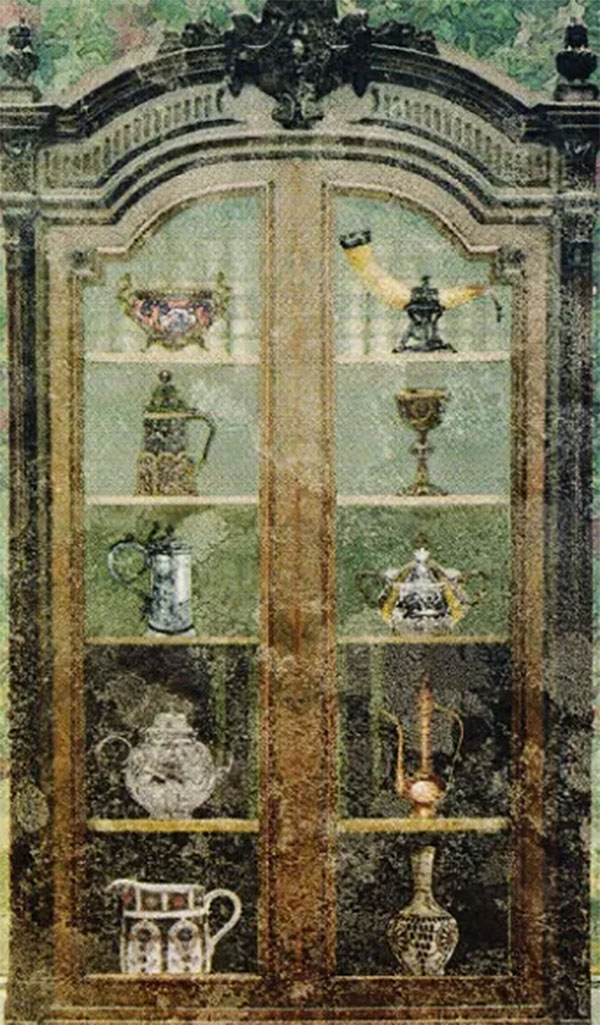 Hình ảnh chiếc tủ cất đồ trong lá bài Ten Of Cups Tyldwick Tarot - Mười Cốc trong Tyldwick Tarot