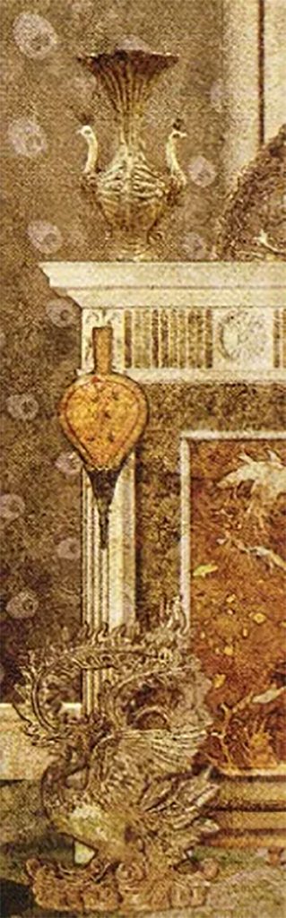 Hình ảnh chim phượng hoàng trong lá bài Knight Of Swords Tyldwick Tarot - Hiệp Sĩ Kiếm trong Tyldwick Tarot