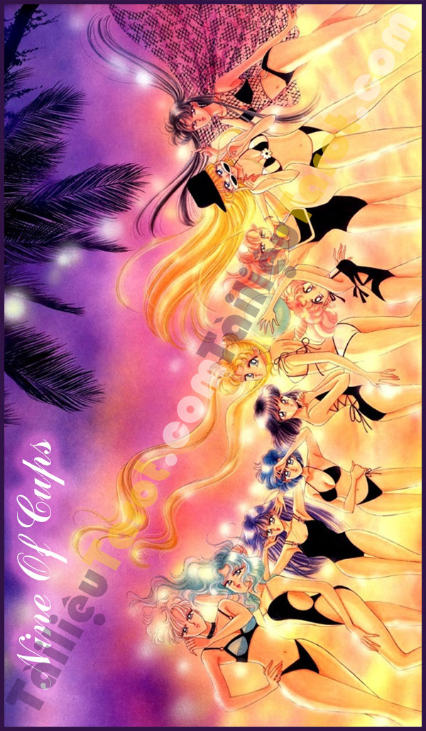 Nine Of Cups - Sailor Moon Tarot made by TailieuTarot.com
