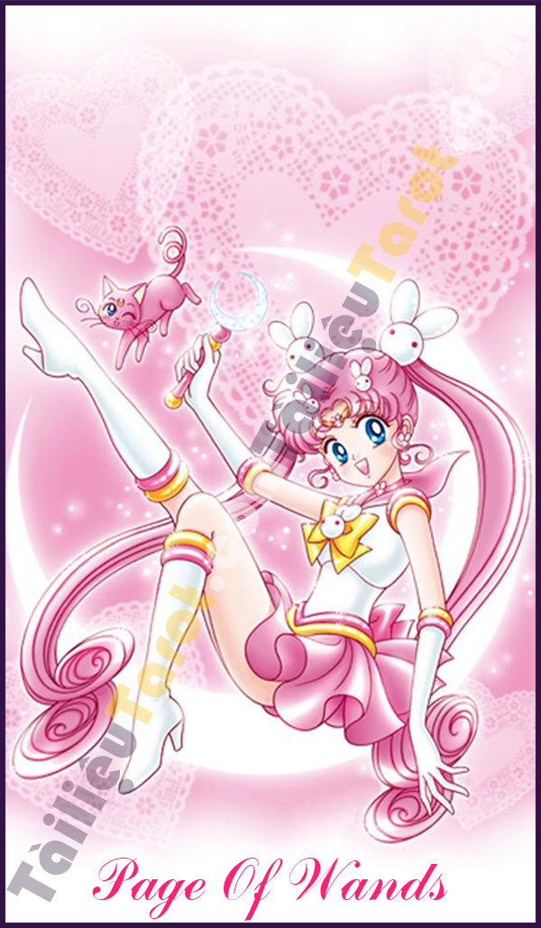 Page Of Wands - Sailor Moon Tarot made by TailieuTarot.com