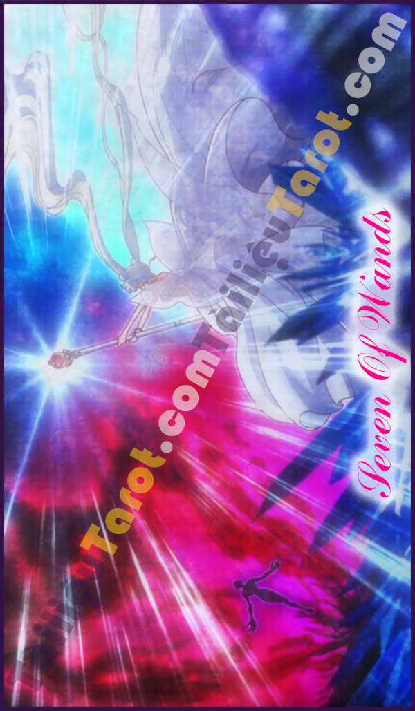 Seven Of Wands - Sailor Moon Tarot made by TailieuTarot.com