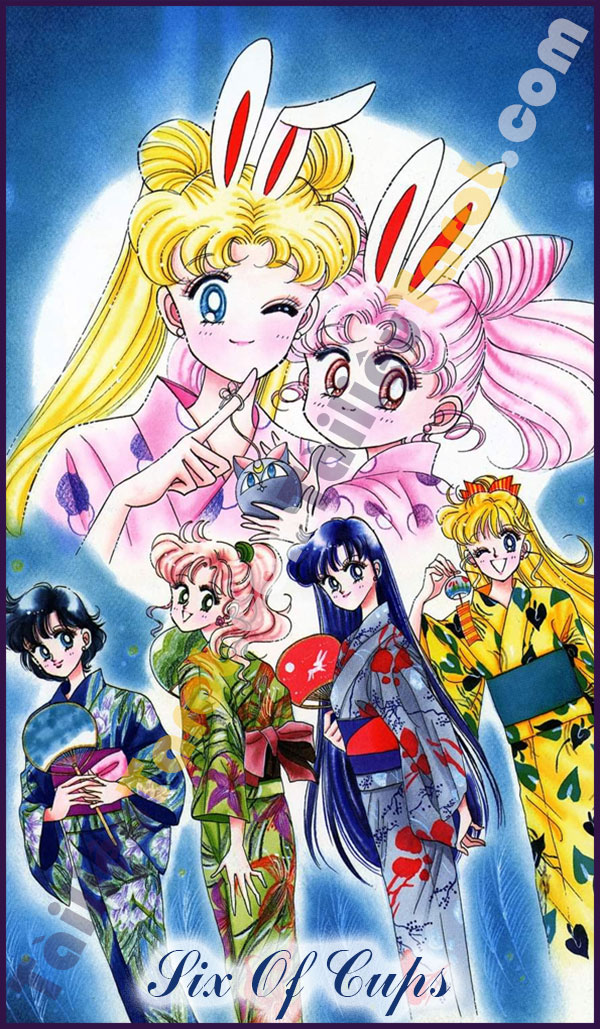 Six Of Cups - Sailor Moon Tarot made by TailieuTarot.com