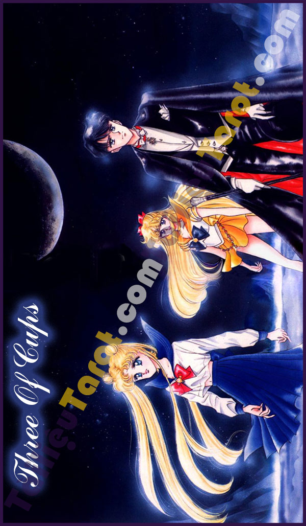 Three Of Cups - Sailor Moon Tarot made by TailieuTarot.com
