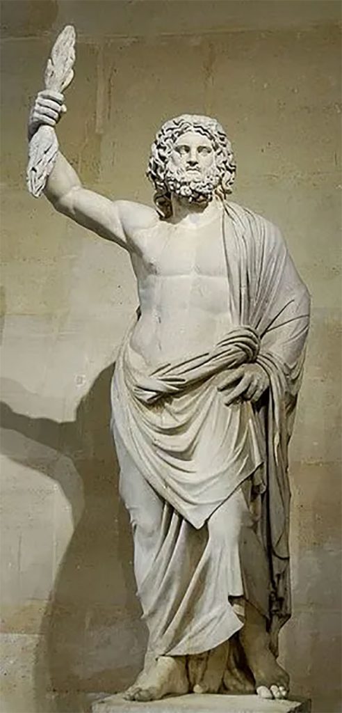 Tượng vị thần La Mã Jupiter - Vua của các vị thần, là người nắm giữ bầu trời và sấm sét