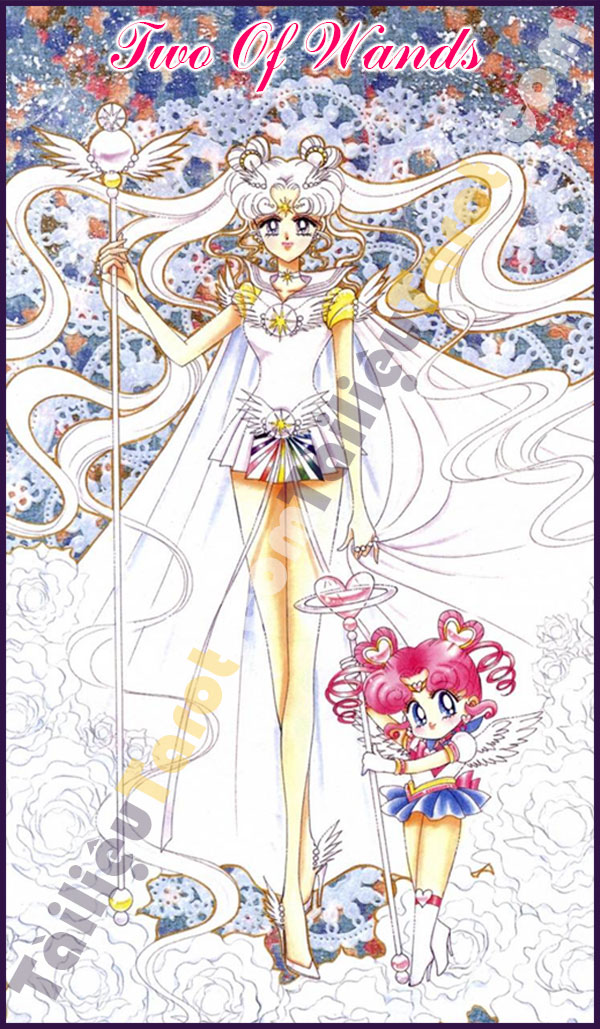 Two Of Wands - Sailor Moon Tarot made by TailieuTarot.com