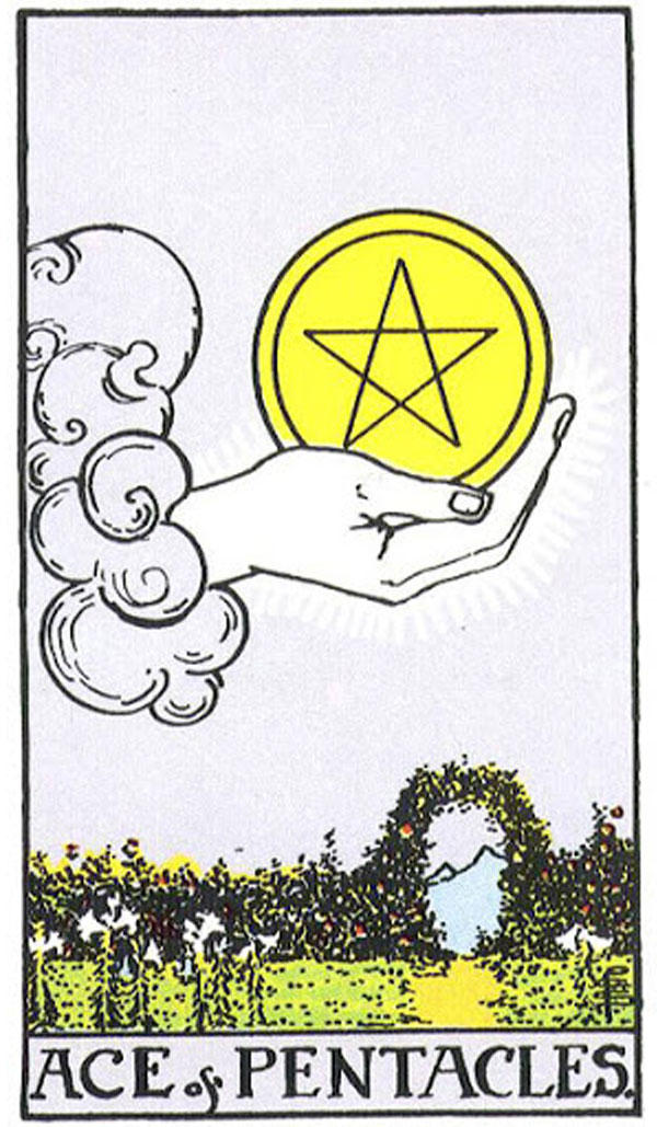 Ý nghĩa Ace Of Pentacles Rider Waite Smith Tarot - Át Chủ Xu trong Rider Waite Smith Tarot