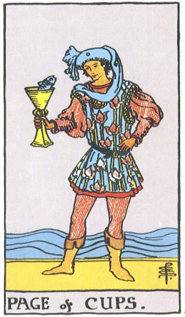 Ý nghĩa Page Of Cups Rider Waite Smith Tarot - Tiểu Đồng Cốc trong Rider Waite Smith Tarot