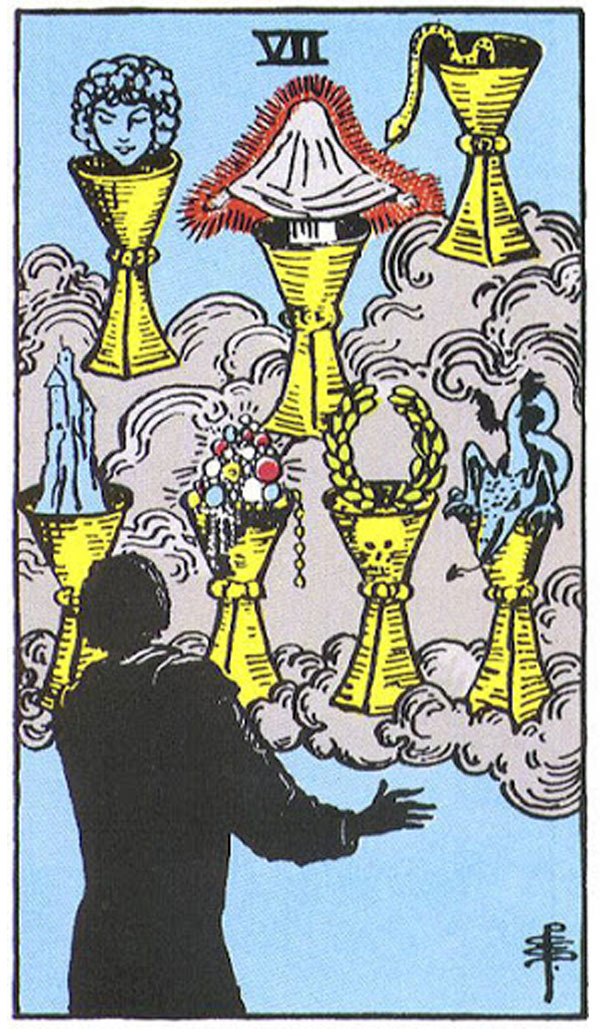 Ý nghĩa Seven Of Cups Rider Waite Smith Tarot - Bảy Cốc trong Rider Waite Smith Tarot