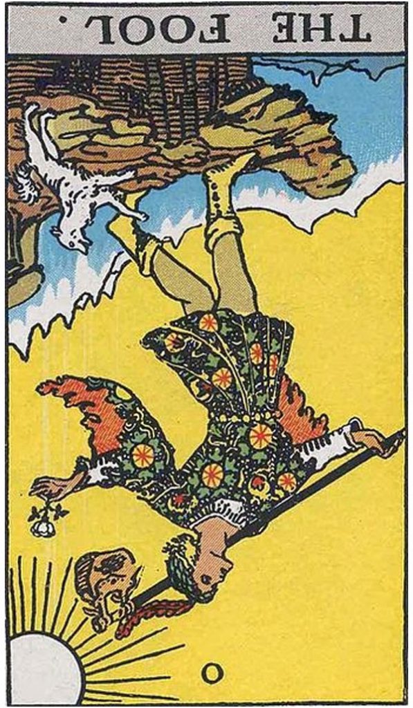 Ý nghĩa The Fool Rider Waite Smith Tarot - Chàng Khờ trong Rider Waite Smith Tarot theo chiều ngược