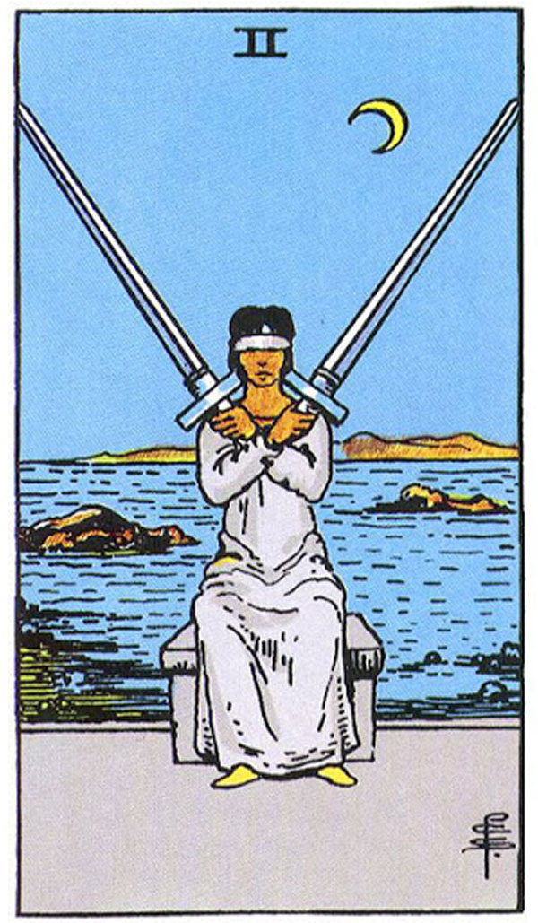 Ý nghĩa Two Of Swords Rider Waite Smith Tarot - Hai Kiếm trong Rider Waite Smith Tarot