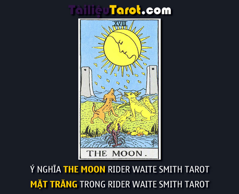 Ý nghĩa The Moon Rider Waite Smith Tarot - Mặt Trăng trong Rider Waite Smith Tarot