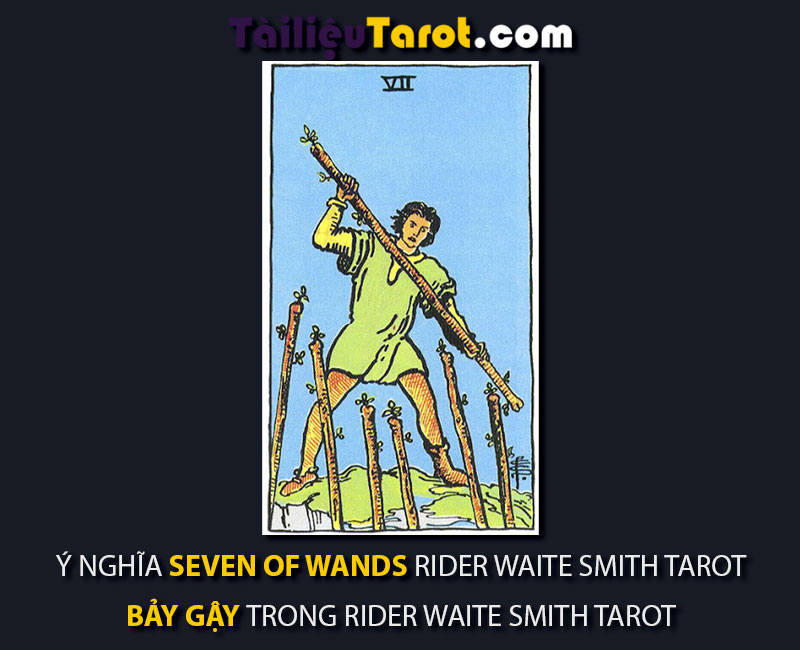 Ý nghĩa Seven of Wands Rider Waite Smith Tarot - Bảy Gậy trong Rider Waite Smith Tarot